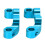 2 pezzi 9g blu TT02 1/10 44x13mm supporto braccio 1