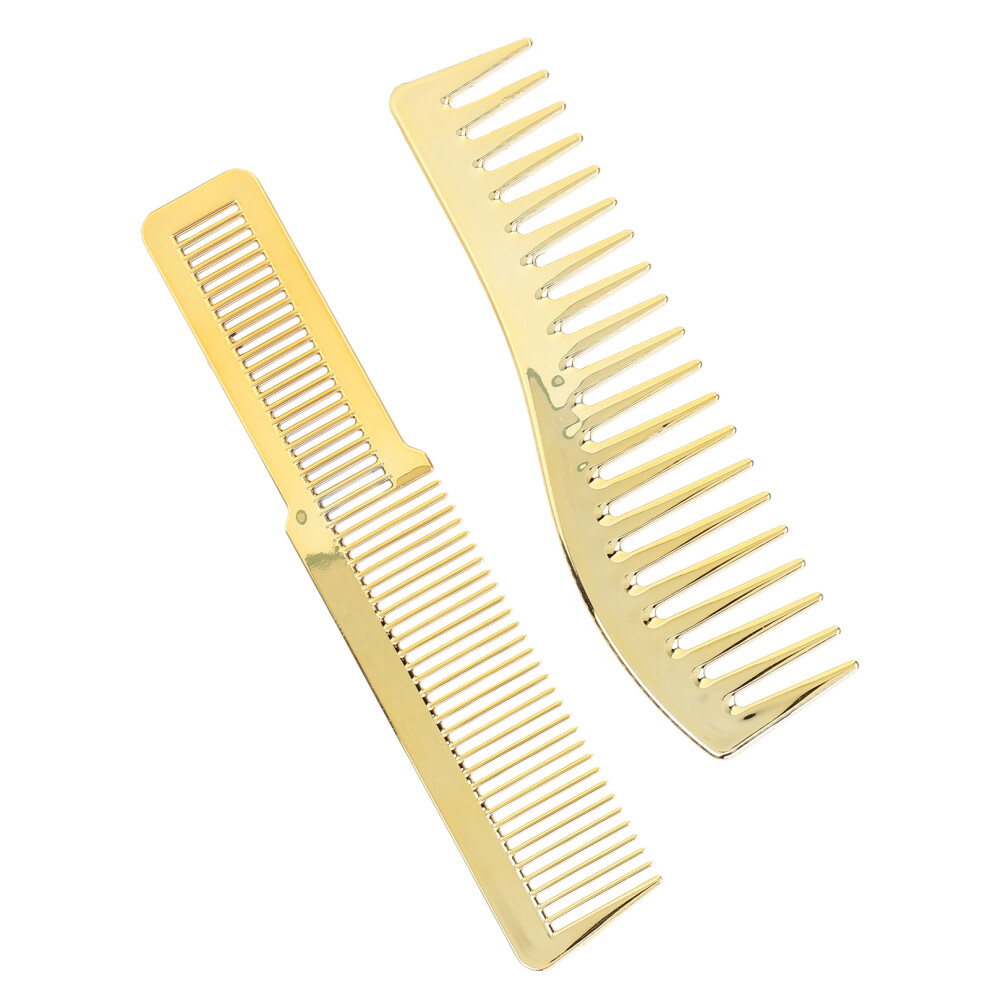 Unisex Hair Cutting Comb For Hairdressing Salon Wide Tooth Haircut Comb For All Hair Typesgold