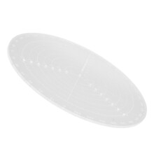 Trova-centro rotondo in acrilico trasparente, 20 cm / 7,9 pollici