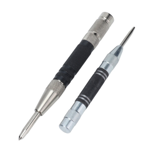 2 pezzi punzone di centraggio automatico 128/152mm 4/6mm Nero-Argento