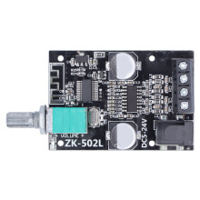 ZK?502L Module d'amplificateur audio stéréo Bluetooth 5.0 en acrylique DIY