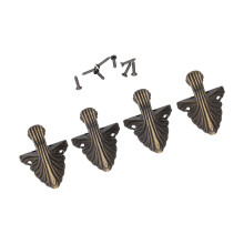 12 pièces de pieds pour boîte - Alliage, Bronze vert, Protège-angle