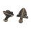 12 pièces de pieds pour boîte - Alliage, Bronze vert, Protège-angle 13