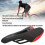 Sella da mountain bike impermeabile Nero/Rosso 12