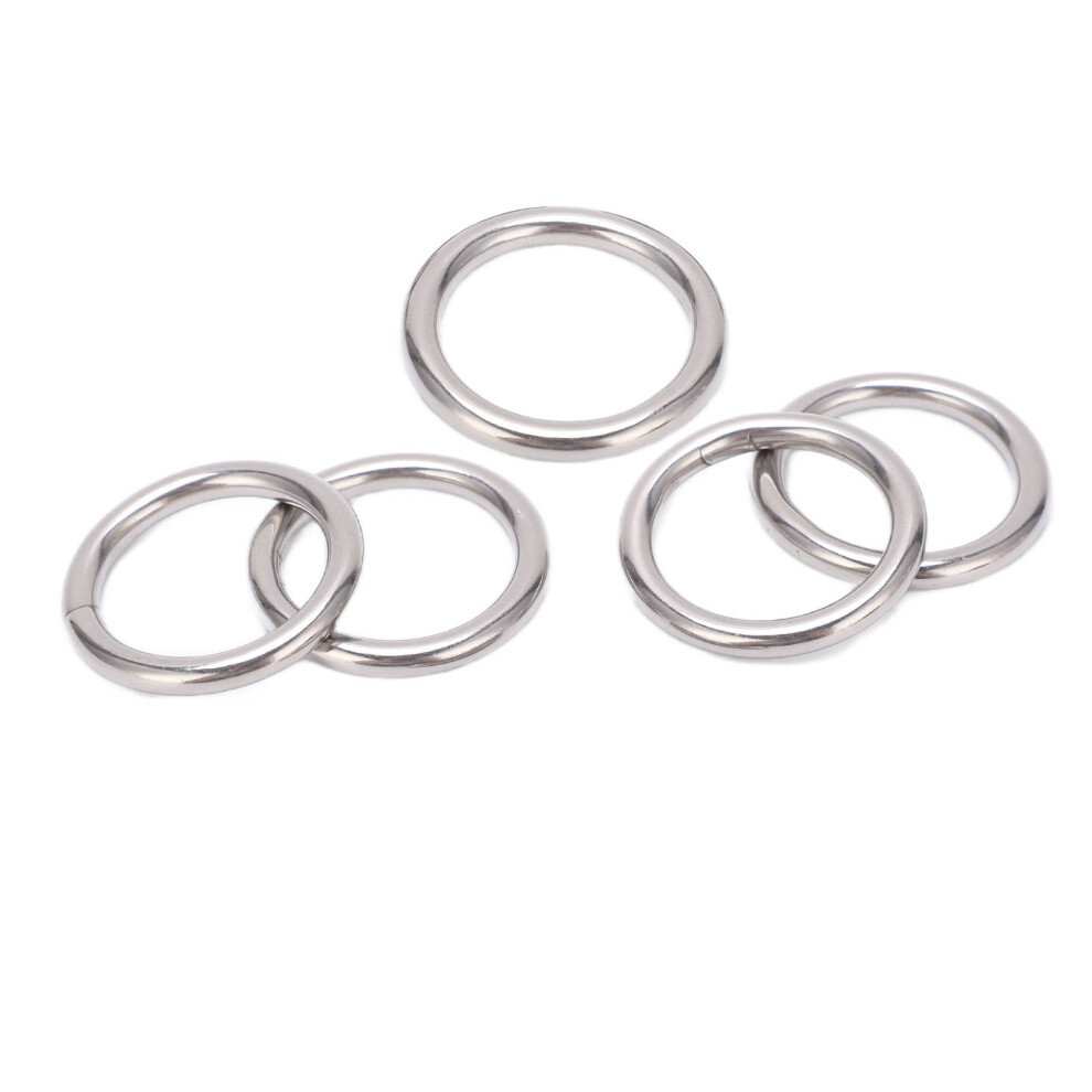 5Pcs 304 Grade Stainless Steel Round O Rings Multi Purpose Seamless Welding O Ring For Yoga Rings Hammock Sailing Diving5x30mm 8091322161915