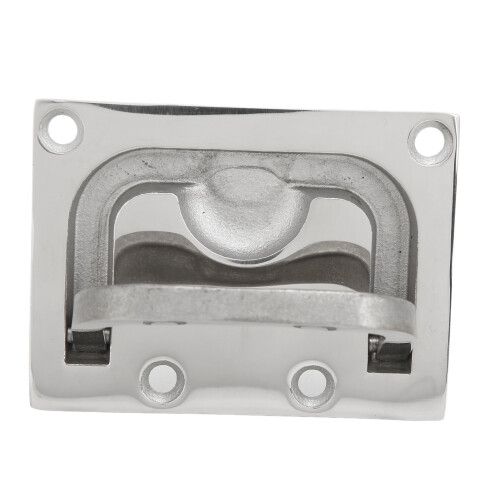 76mm Flush Pull Handle Square 316 Stainless Steel Polishing Lifting Ring for Boat Deck Hatch Cabinets 2