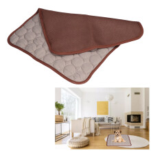 Marron M 60x50cm Tapis de refroidissement pour animaux de compagnie respirant et pliable