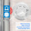 Smoke Alarm High Sensitivity Security Detector Sound Light Warning Device with Red LED Indicator 12