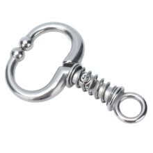 Anello nasale a molla W in acciaio inossidabile argento 158-236 g
