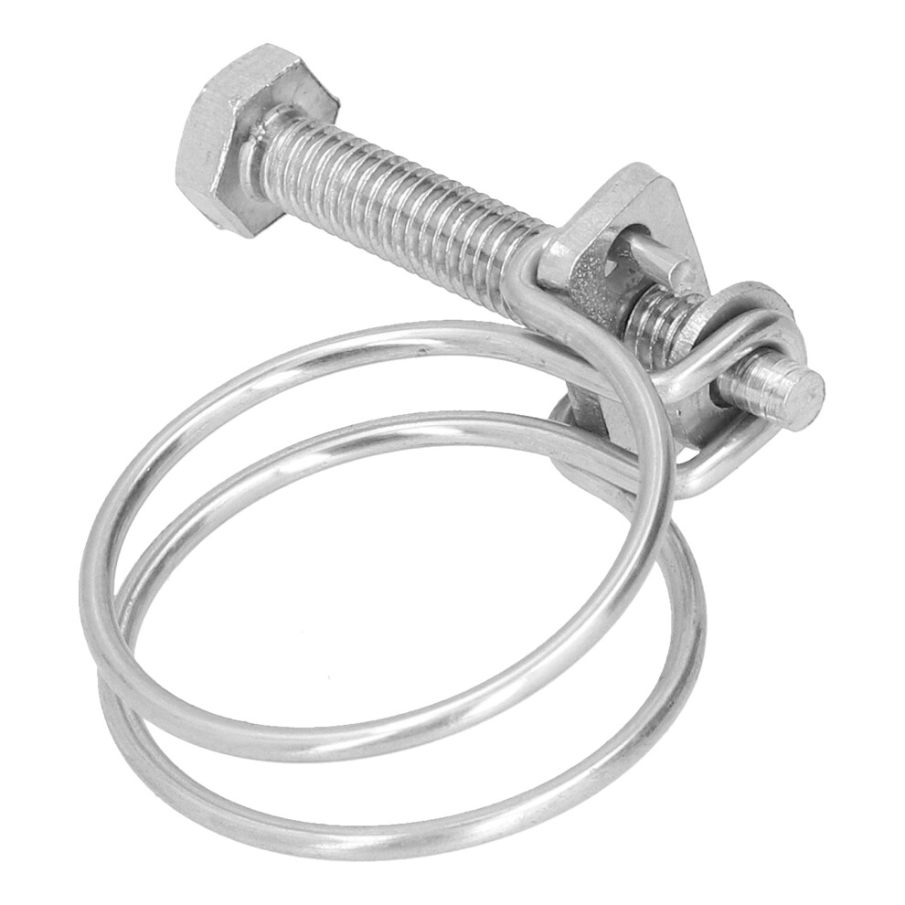 201 Stainless Steel Double Wire Hose Clamps Anti Corrosion Adjustable Hose Clamps21-25Mm 9371322167117