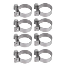 20 pezzi Mini morsetto a fascetta per tubo in acciaio inossidabile 17-19 mm Argento
