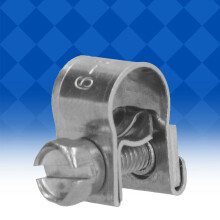 Morsetto mini per tubo in acciaio inox 304 6-8mm argento