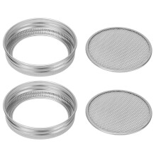 2 pezzi coperchi filtranti per barattolo di germogli 86mm/3,4in acciaio inox