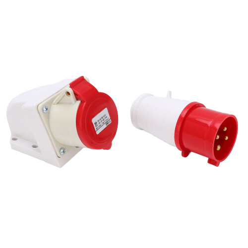 Prise 380-415V 32A 4 broches 3P+E IP44 Noir 1