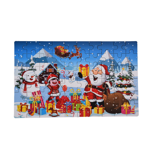 Puzzle de Noël en pièces type neige 22,5  14 cm papier 1