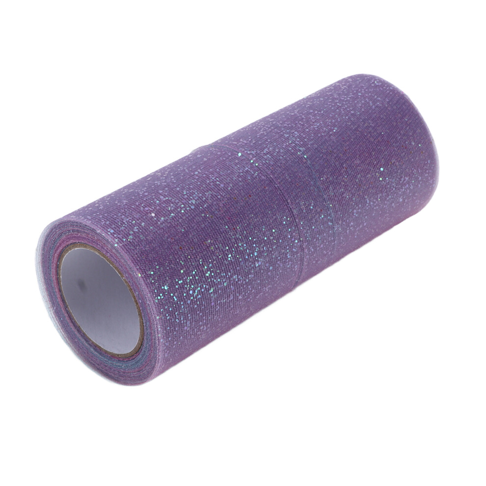 Rainbow Glitter Tulle Long Flexible Exquisite Convenient Practical Wide Application Sparkling Tulle for Wedding PartyDark Red Blue Purple