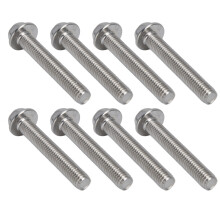 Boulon Ă tĂȘte flangĂ©e en acier inoxydable avec joint DIN6921, lot de 20 piĂšces, M10x60