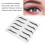 Autocollant d'eyeliner argent scintillant - auto-adhésif 12