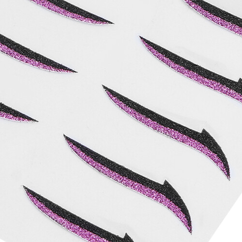 Adesivo per eyeliner argento lampeggiante viola impermeabile 2