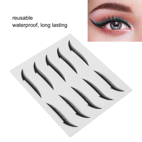 Autocollant d'eyeliner argent scintillant - auto-adhésif 2