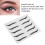 Autocollant d'eyeliner argent scintillant - auto-adhésif 8
