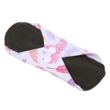 G65 Tampon réutilisable en charbon de bambou, taille S, 7,1 x 7,1 po