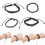 4 pezzi di bracciali intrecciati da uomo regolabili neri 15