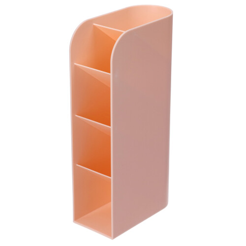 Boîte de rangement de bureau à 4 compartiments rose 10,3  5  20 cm 1