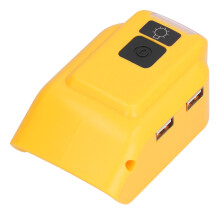 DCB090 Chargeur 14-22 V, 5 V 2,1 A / 12 V 2 A, Jaune