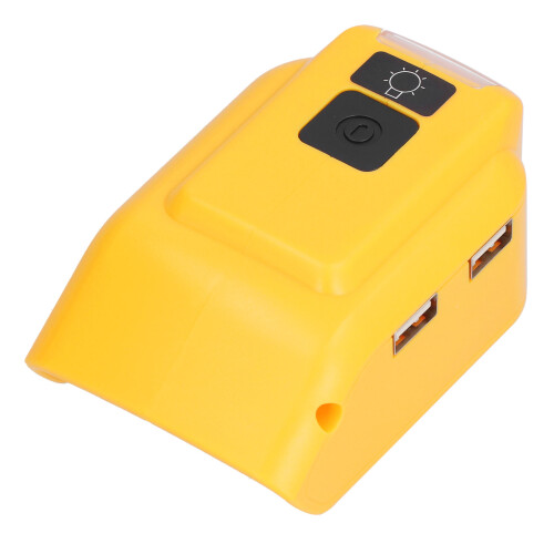 DCB090 Chargeur 14-22 V, 5 V 2,1 A / 12 V 2 A, Jaune