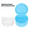 Scatola portatile per dentiera in plastica, celeste chiaro. 3