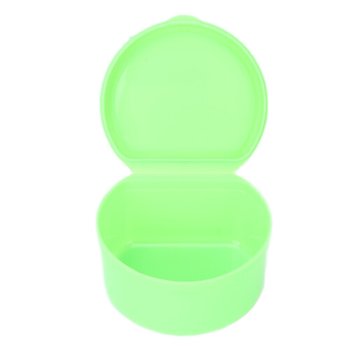 Boîte portable verte pour prothèses dentaires, format voyage 2