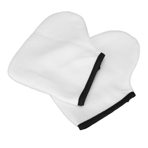 2 pièces de chaussons paraffine SPA blancs 26x15x20cm coton 1