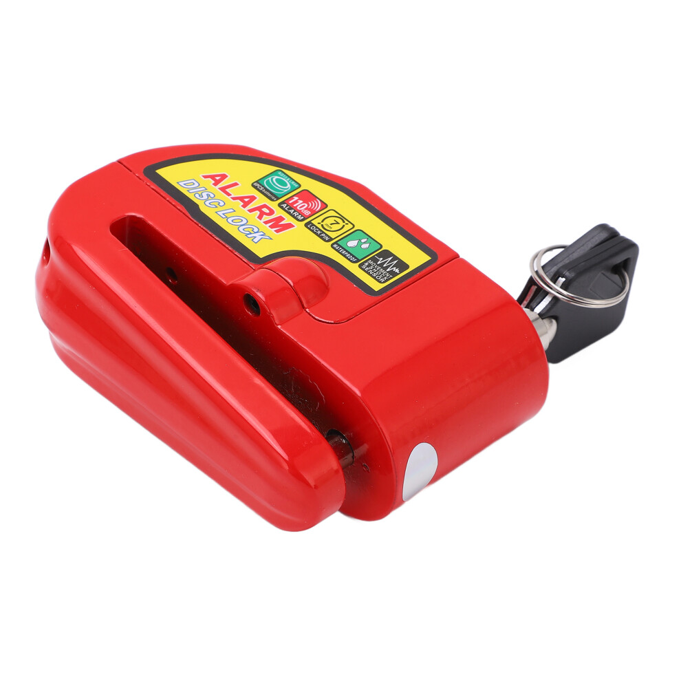 Bike Disc Brake Lock Anti Theft Electric Motorcycle Alarm Disc Lock With 110Db Alarm Sound For Motorbike Bike Scooterred 4331322174008