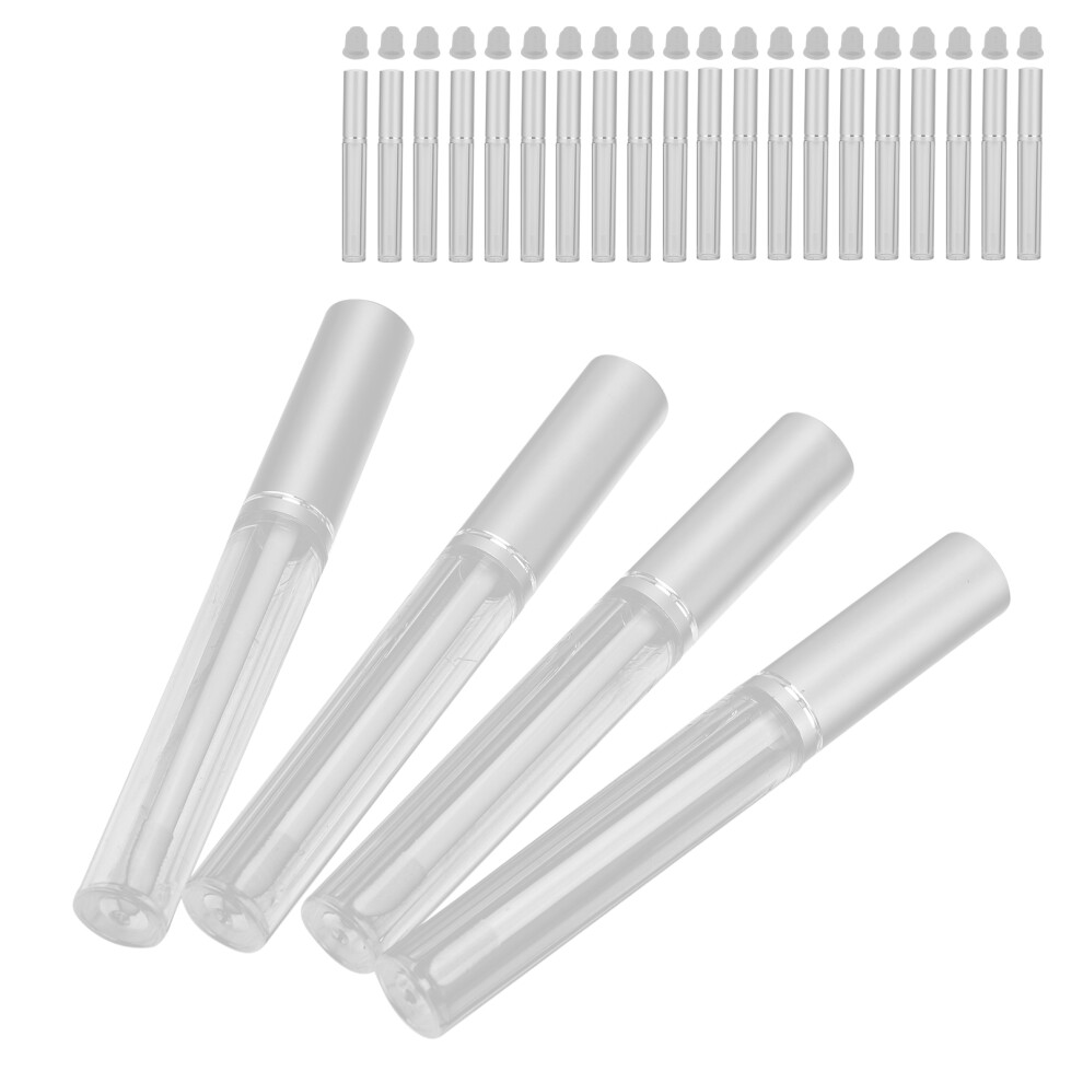 20pcs 3ml Lip Gloss Tube Reusable Empty Refillable Lip Balm Bottle Clear Plastic Lip Gloss Container for Lipstick