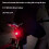 Bike Tail Light Rechargeable Waterproof Bicycle Triangular Warning Tail Lamp with 4 Flashing Modes 4