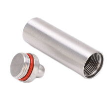 Capuchon de pilulier d'urgence:1 pièce inox 15 mm  56,5 mm argent