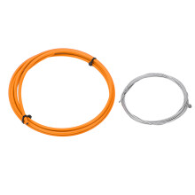Tubo del cavo del cambio per bicicletta, 2 m, 4 mm, arancione, kit PE