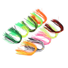 Jigs de pêche avec jupes en silicone non toxique, accessoires pour appâts et matériel de pêche DIY