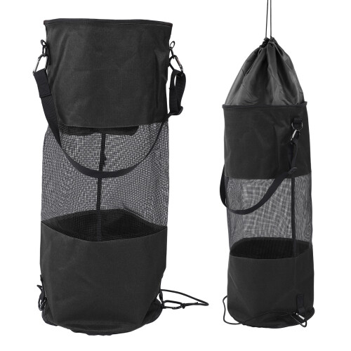 Borsa per rifiuti da barca 84cm26cm Oxford nero riutilizzabile 2