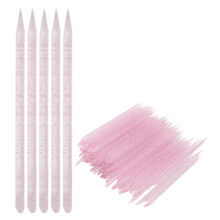100 pièces de bâtonnets pousse-cuticule jetables roses à double pointe pour manucure et pédicure