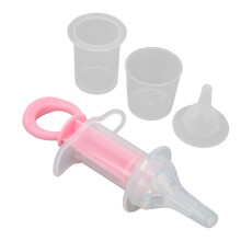 Dispenser di pillole per animali domestici in silicone rosa piccolo