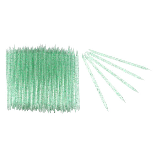 100 pezzi Bastoncini spingi-cuticole per unghie 9,5x0,4 cm Verde 1
