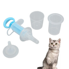 Blu PP+Silicone Erogatore di medicinali per animali, Animale di piccola taglia