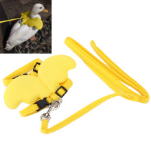 Harnais extérieur durable pour canard et perroquet avec corde de traction jaune petit