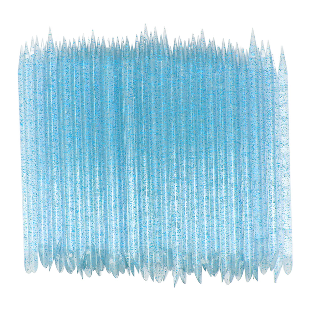 100pcs Nail Care Cuticle Pusher Dead Skin Removal Manicure Pedicure Cuticle Cleaning SticksBlue