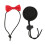 Imbracatura e guinzaglio per rettili, Taglia S, Nero/Rosso, Set cappello e papillon 3