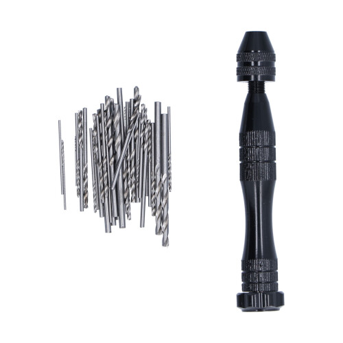 48 pièces - ensemble de forets pour perceuse à main 0,5-3,0 mm noir moleté 1