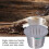 Capsule réutilisable en acier inoxydable de 50 mL 3,7  2,7 cm 3
