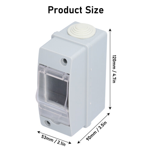 Boîte de distribution transparente 4,7 x 2,1 x 3,5 po 2
